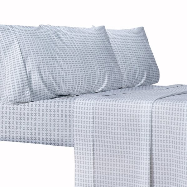 Premium 600TC Pure Cotton Sheet Set - Box Pattern | Bedding N Bath