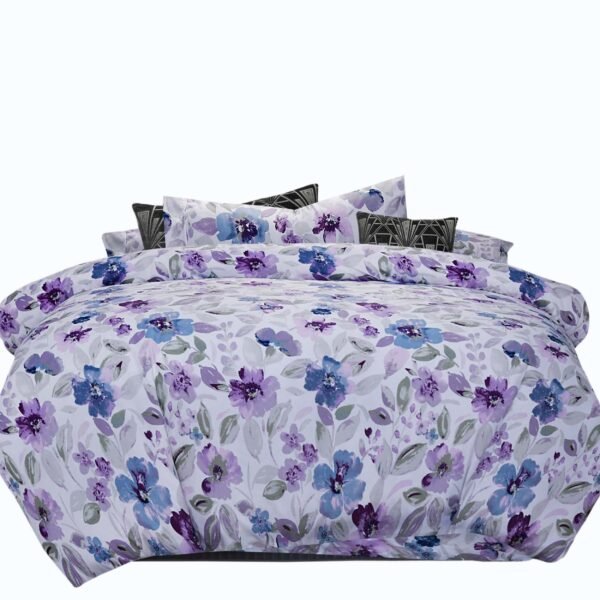 Lightweight 3 Pcs Printed Quilt Cover – Flower Shades | Bedding N Bath