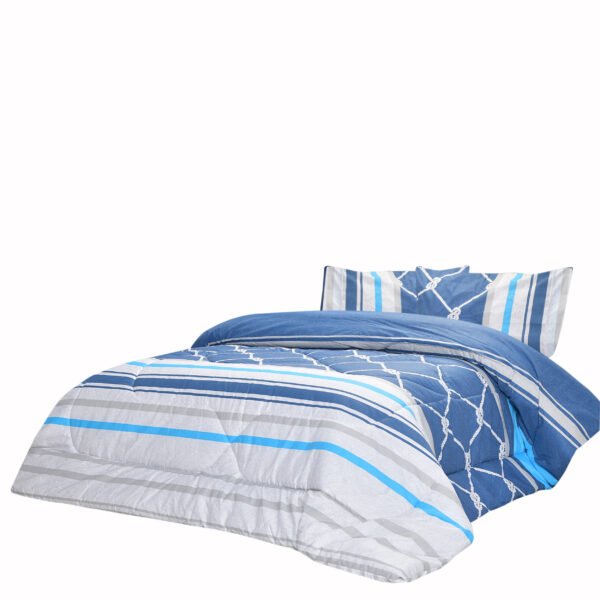 Breathable 3 Pcs Comforter Sets - Rope Pattern | Bedding N Bath