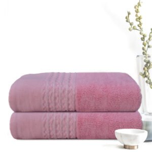 Super Soft Pack of 2 Pcs Cotton Bath Towel Set Lamso